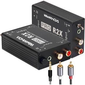 Noise Isolator RCA Audio Hum Eliminator (No Affects Bass) Noise Filter Aluminum Shell Ground Loop Noise Isolator for HiFi Stereo Home Theater Car Audio Player Plug&Play (RCA/3.5 Aux Isolator)