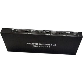 HDMI Splitter 1 in 8 Out - 4K Aluminum Ver1.4 HDCP Supports 3D 4K@30HZ 4K@60HZ Full HD1080P for Xbox PS4 PS3 Fire Stick Roku Blu-Ray Player Apple TV HDTV (1X8 4K x 2K HDMI & HDCP1.4)