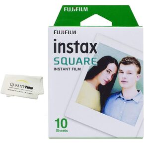 Fujifilm Instax Square Instant Film - 20 Exposures - for use with The Fujifilm instax Square Instant Camera + Quality Photo Microfiber Cloth
