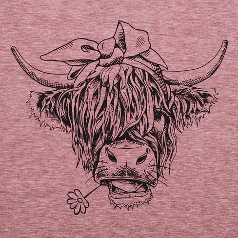 Cow Shirt Women Funny Cute Cattle Cowgirl T-Shirt Animal Graphic Tee Farm Life Casual Short Sleeve Tops in Kuwait