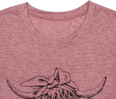 Cow Shirt Women Funny Cute Cattle Cowgirl T-Shirt Animal Graphic Tee Farm Life Casual Short Sleeve Tops in Kuwait