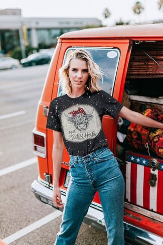 Cow Shirt Women Funny Cute Cattle Cowgirl T-Shirt Animal Graphic Tee Farm Life Casual Short Sleeve Tops in Kuwait