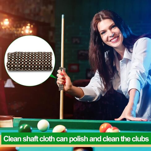 5 Set Billiards Pool Table Rail Brush Cleaning Tools Pool Table Brush Set with 8 Pool Cue Chalk Cubes Cloth 8 Slip on Pool Cue Tip for Wooden Kit of Billiard Accessories in Saudi Arabia