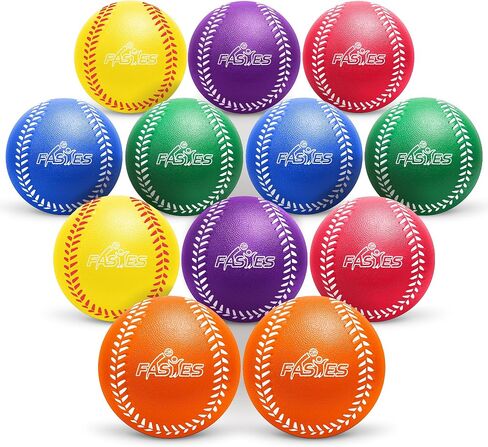 Baseballs, Soft Baseballs for Kids, Colorful Toddler Foam Practice Baseballs, Perfect for Hitting and Indoor or Outdoor Play, Baseball Gifts for Boys in Saudi Arabia