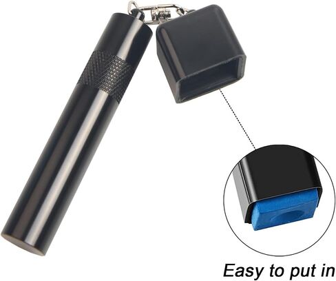 3 in 1 Snooker Pool Cue Tip Shaper,Repair Cue Tip Stick Accessories with Pool Cue Tips Storage and Billiard Pool Chalk Holder in Kuwait