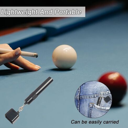 3 in 1 Snooker Pool Cue Tip Shaper,Repair Cue Tip Stick Accessories with Pool Cue Tips Storage and Billiard Pool Chalk Holder in Kuwait