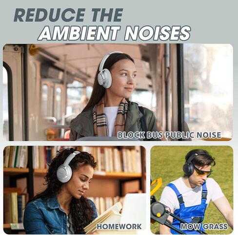 BERIBES Hybrid Active Noise Cancelling Headphones Wireless Over Ear 70Hours | Foldable Bluetooth 6.0,Transparent Modes,3.5MM Cable,Lightweight Built-in Mic,HiFi Stereo Deep Bass,Soft-Earpad,Fast Charging in Kuwait