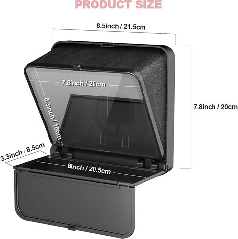 LENSGO 9.7 بوصة Teleprompter للكاميرا iPad Tablet الهاتف الذكي مع جهاز تحكم عن بعد، تطبيق متوافق مع نظام iOS وAndroid للتدريس عبر الإنترنت Vlogger Live Streaming Interview، يمكن طيه في ثانية واحدة in Kuwait