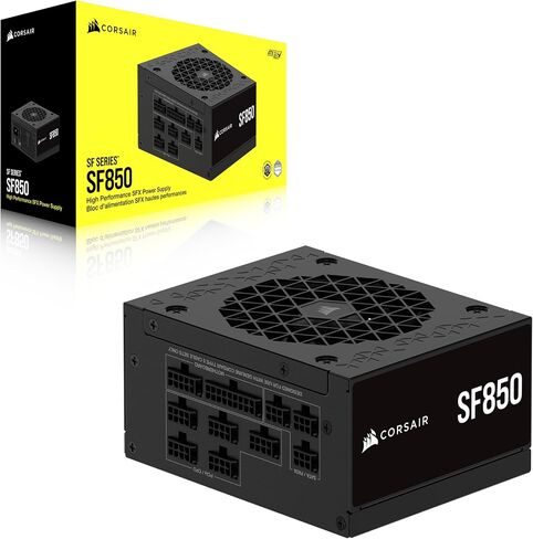 Corsair SF850L Fully Modular Low-Noise SFX Power Supply - ATX 3.0 & PCIe 5.0 Compliant - Quiet 120mm PWM Fan - 80 Plus Gold Efficiency - Zero RPM Mode - 105°C-Rated Capacitors - Black in Saudi Arabia