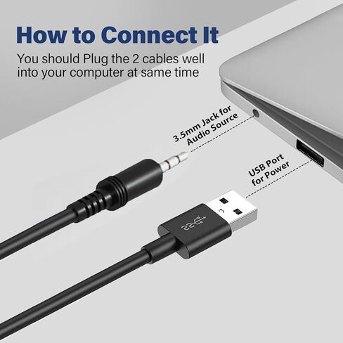 سماعات كمبيوتر VOTNTUT، مكبر صوت سلكي لسطح المكتب USB، مكبر صوت صغير يعمل بالطاقة USB لأجهزة الكمبيوتر اللوحية والكمبيوتر المحمول MP3 Mac Air/Pro ((يتضمن محول USB-C إلى USB) (RGB) in Kuwait
