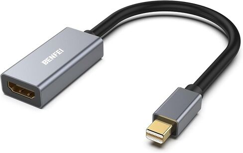 BENFEI Mini DisplayPort to HDMI Adapter 4K, Thunderbolt 2 to HDMI Adapter Compatible for MacBook Air/Pro, Microsoft Surface Pro/Dock, Monitor, Projector[Gold-Plated Connectors& Aluminium Shell] in Kuwait
