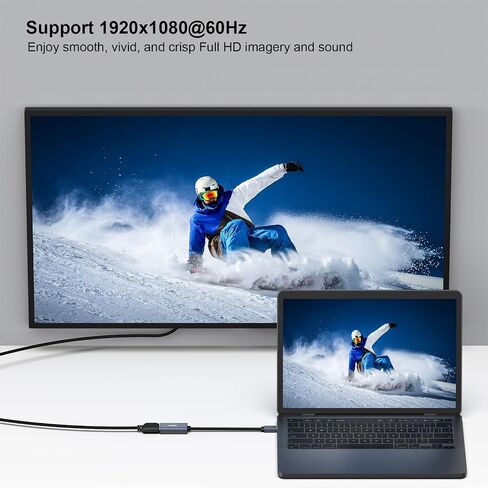 BENFEI Mini DisplayPort to HDMI Adapter 4K, Thunderbolt 2 to HDMI Adapter Compatible for MacBook Air/Pro, Microsoft Surface Pro/Dock, Monitor, Projector[Gold-Plated Connectors& Aluminium Shell] in Kuwait
