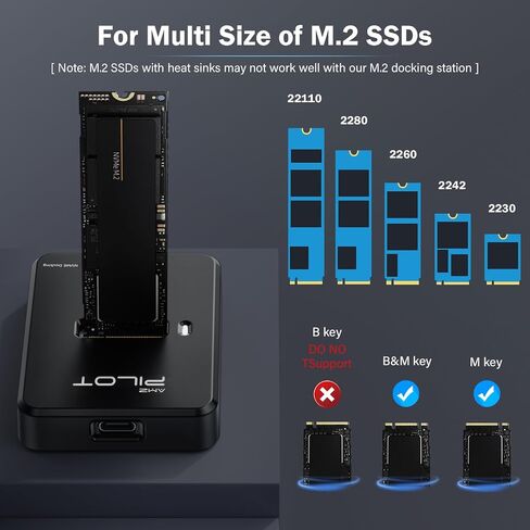M.2 NVMe SATA to USB C Dock 10Gbps SSD Reader M2 External Adapter in Kuwait