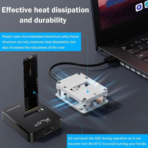 M.2 NVMe SATA to USB C Dock 10Gbps SSD Reader M2 External Adapter in Kuwait