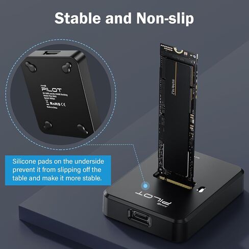 M.2 NVMe SATA to USB C Dock 10Gbps SSD Reader M2 External Adapter in Kuwait