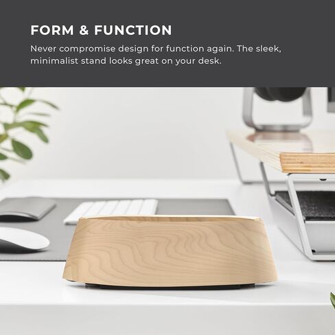 HumanCentric Vertical Laptop Stand in Black Walnut Wood, Adjustable | Upright Adjustable Holder & Dock, Fits MacBook Pro & Laptops .5" to 1.5", Clamshell Compatible, Laptop Vertical Stand in Kuwait