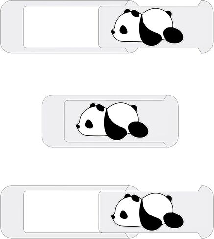 Laptop Camera Cover Slide, Computer Camera Cover Slide Large Size Webcam Cover Slide for MacBook Pro Cute Pattern Design Protecting Privacy Security Ultrathin 3 Pack for Laptop Desktop PC (Black) in Kuwait