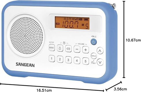 Sangean PR-D18BK AM/FM/Portable Digital Radio with Protective Bumper (Gray/Black) Black/Grey in Kuwait