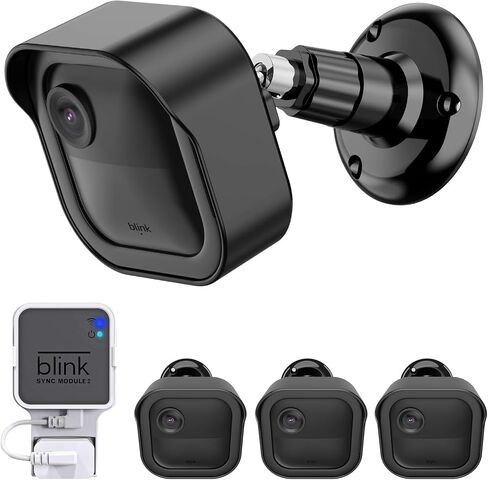 Blink Outdoor Camera Mount for Blink Outdoor 4/2K+/3rd Gen (3 Pack, Black) | 360° Adjustable, Weather-Resistant, Wall Mount Bracket with Blink Sync Module Mount, for Blink Outdoor Camera Security System in Saudi Arabia