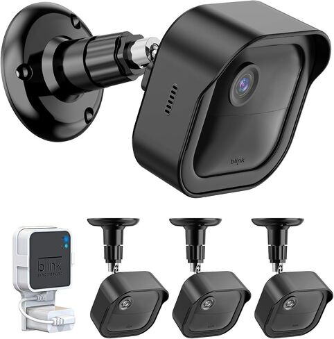 Blink Outdoor Camera Mount for Blink Outdoor 4/2K+/3rd Gen (3 Pack, Black) | 360° Adjustable, Weather-Resistant, Wall Mount Bracket with Blink Sync Module Mount, for Blink Outdoor Camera Security System in Saudi Arabia