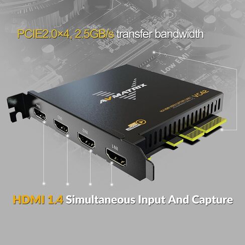 UC2018 Video Capture Card SDI&HDMI to USB 3.0(Gen1) 1080P60 Uncompressed (YUY2) Video Capture with Line in for Video Conferencing Telemedicine Online Education on OBS, Zoom, Teams, PC/Mac | Uncompressed(YUY2),Line in,Teleconferencing Telemedicine Online E in Kuwait
