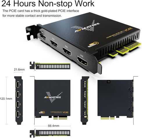 UC2018 Video Capture Card SDI&HDMI to USB 3.0(Gen1) 1080P60 Uncompressed (YUY2) Video Capture with Line in for Video Conferencing Telemedicine Online Education on OBS, Zoom, Teams, PC/Mac | Uncompressed(YUY2),Line in,Teleconferencing Telemedicine Online E in Kuwait