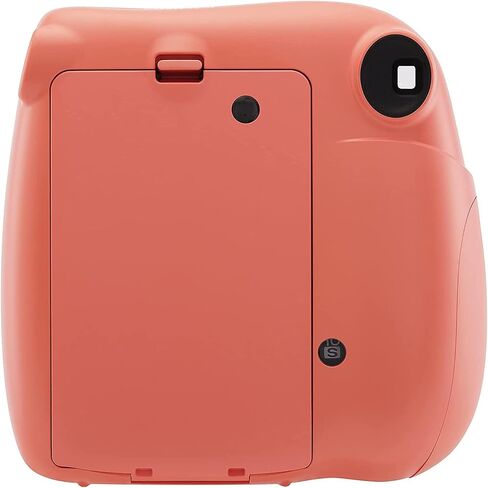 Fujifilm Instax Mini 7+ Camera, Easy to Operate, Portable, Handy Selfie Mirror, Polaroid Camera, Perfect for Beginners and Experts, Sleek and Stylish Design - Coral (Renewed) in Saudi Arabia