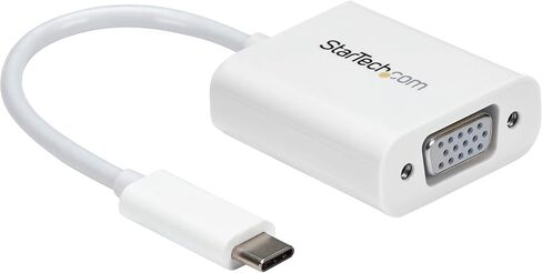 StarTech.com USB-C to VGA Adapter - Black - 1080p - Video Converter For Your MacBook Pro - USB C to VGA Display Dongle - Type-C to VGA Converter (CDP2VGA) in Saudi Arabia