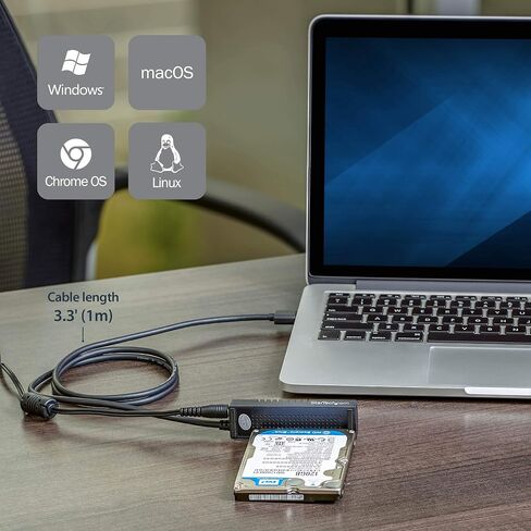 StarTech.com USB-C to VGA Adapter - Black - 1080p - Video Converter For Your MacBook Pro - USB C to VGA Display Dongle - Type-C to VGA Converter (CDP2VGA) in Saudi Arabia