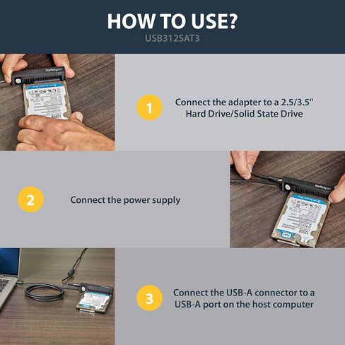 StarTech.com USB-C to VGA Adapter - Black - 1080p - Video Converter For Your MacBook Pro - USB C to VGA Display Dongle - Type-C to VGA Converter (CDP2VGA) in Saudi Arabia