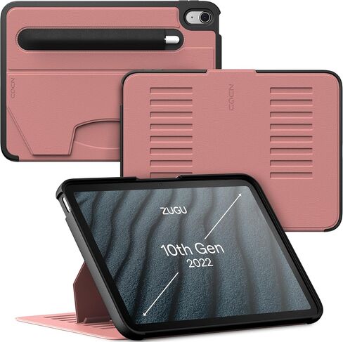 ZUGU Case for iPad 10th/11th Generation (A16) 10.9 inch 2022/2025 [Black] | Ultra Slim Protective Cover, Apple Pencil Holder, Convenient 8-Angle Magnetic Stand, Auto Sleep/Wake Function in Saudi Arabia