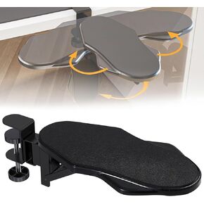 Computer Arm Rest Support Extender for Desk, Adjustable Rotating Arm Wrist Rest Pad Holder, Ergonomic Elbow Rest Holder, Folding, Rotating,Computer Desk Extender Tray for Home and Office
