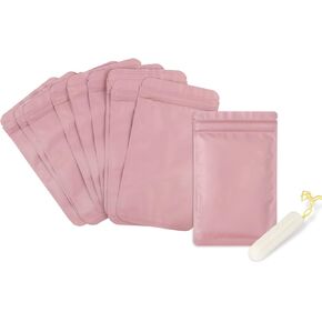 Personal Disposal Bags,Set of 100 Feminine Personal Disposal Bags, Locks in Odors, Seals Zippers, Avoids Embarrassment, Fits Tampon Pads (Pink)