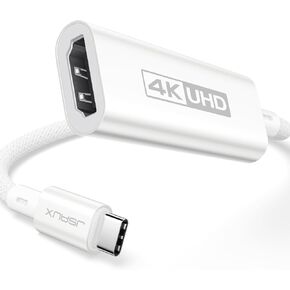 JSAUX USB-C to HDMI Adapter 4K@60Hz,Thunderbolt 3/4 to HDMI Adapter, HDMI to USB-C Adapter Compatible with iPhone 15 Pro/15 Pro Max,MacBook Pro/Air,iPad Pro,Samsung,Surface,XPS13/15 and More, Grey