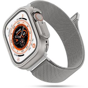 LELONG Compatible with Apple Watch Band 38mm 40mm 41mm 42mm 44mm 45mm 49mm Women Men, Stainless Steel Mesh Loop Magnetic Replacement for iWatch Bands
