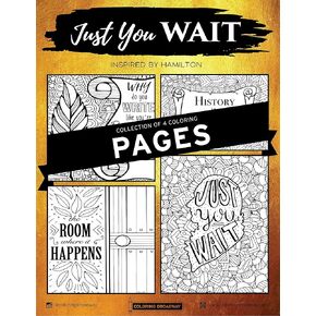 Coloring Broadway - Hamilton Inspired Coloring Pages (Set of 4), Rise Up Collection, Hamilton Musical Merchandise, Printed on Matte Card Stock (8 1/2" x 11"), Ideal Gift for Broadway Theater Lover