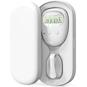 Wireless Bed Wetting Alarm, Bedwetting Alarm w Charging Box, 65ft Range, Temperature/Humidity Display, 80db Sound & Vibration- Potty Training, Pee Alarm for Kids Boys, Girls, Elderly, Older