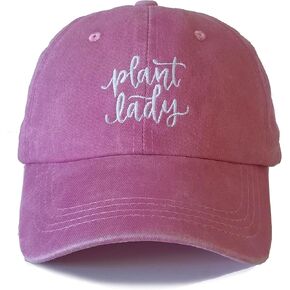 Jumsky Plant Lady Mom Embroideried Baseball Caps Washed Cotton Plain Trucker Dad Hat Black