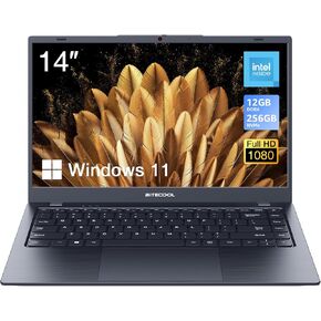 BiTECOOL 14-inch Windows 11 Laptop Computer, 12GB RAM 512GB NVMe SSD Laptop, Intel Core N95 Processor up to 3.4GHz, FHD IPS Display, 2.4G/5G WiFi, BT 5.0, RJ45, Type C, Webcam and Fingerprint Reader in Kuwait