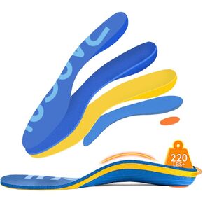 3ANGNI Arch Support Insoles for Plantar Fasciitis, 220+Lbs Eavy Duty Support Pain Relief Orthotics, High Arch Support Inserts Flat Feet Women Men - Absorb Shock