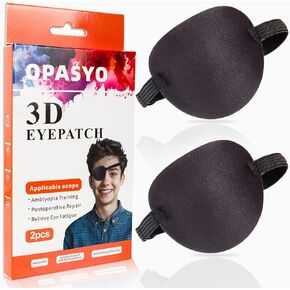 Eyepatch 2pcs Reusable Eye Patches,3D Adjustable Eye Patch for adults