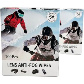 Lens Cleaning Wipes for Glasses, sportglases and Screens, Anti-Fog Tissues and Cleaning Cloths, 100 Count, Small, White