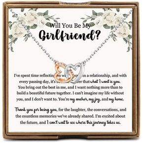 OKEYCH Will You Be My Girlfriend Idea Gift Will You Be My Girlfriend Necklace Girlfriend Proposal Jewelry Creative Ways To Ask A Girl Out Gift