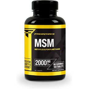 Primaforce MSM Tablets 2000mg Serving, 180 Tablets, 90 Servings