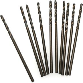 M MIMHOOY 5mm / 0.19" Cobalt Drill Bit Set (10 Pcs), M35 Cobalt Twist Drill Bits for Stainless Steel and Hard Metal