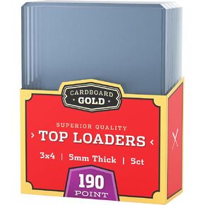 Cardboard Gold 1x 5ct CBG 190 pt 5mm 3" x 4" PRO Toploaders Keeps Thicker & Jersey Cards Ultra Protected