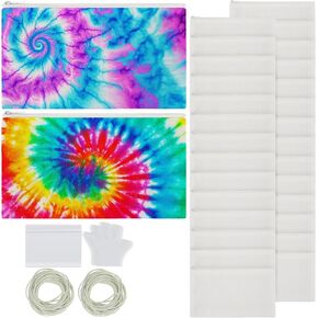 Silkfly 30 Pcs Cotton Makeup Bags for Tie Dying Tie Dye Kit Items Things to Tie Dye Blank Cotton Cosmetic Bag Multi Purpose Bags Suitable for Large Groups Tie Dye Party DIY Project