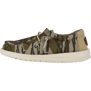 Hey Dude Wally Mossy Oak OBL Y Camo Size J3 | Boy's Shoes | Boy's Slip On Loafers | Comfortable & Light-Weight