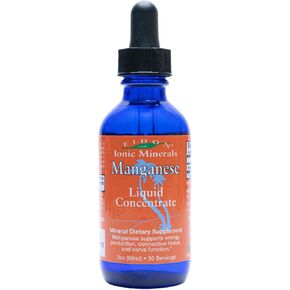 Eidon Ionic Minerals Liquid Manganese - Manganese Chloride Drops Supplement, Mineral Drops for Water, Supports Bone and Cartilage Health, Energy and Strength, Proper Digestive Tract Function, 2 oz