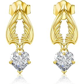 14K Solid Gold Skull Earrings for Women Real 14K Gold Moissanite Skeleton Hand Drop Earrings Gothic Skull Jewelry Gifts for Women Girls